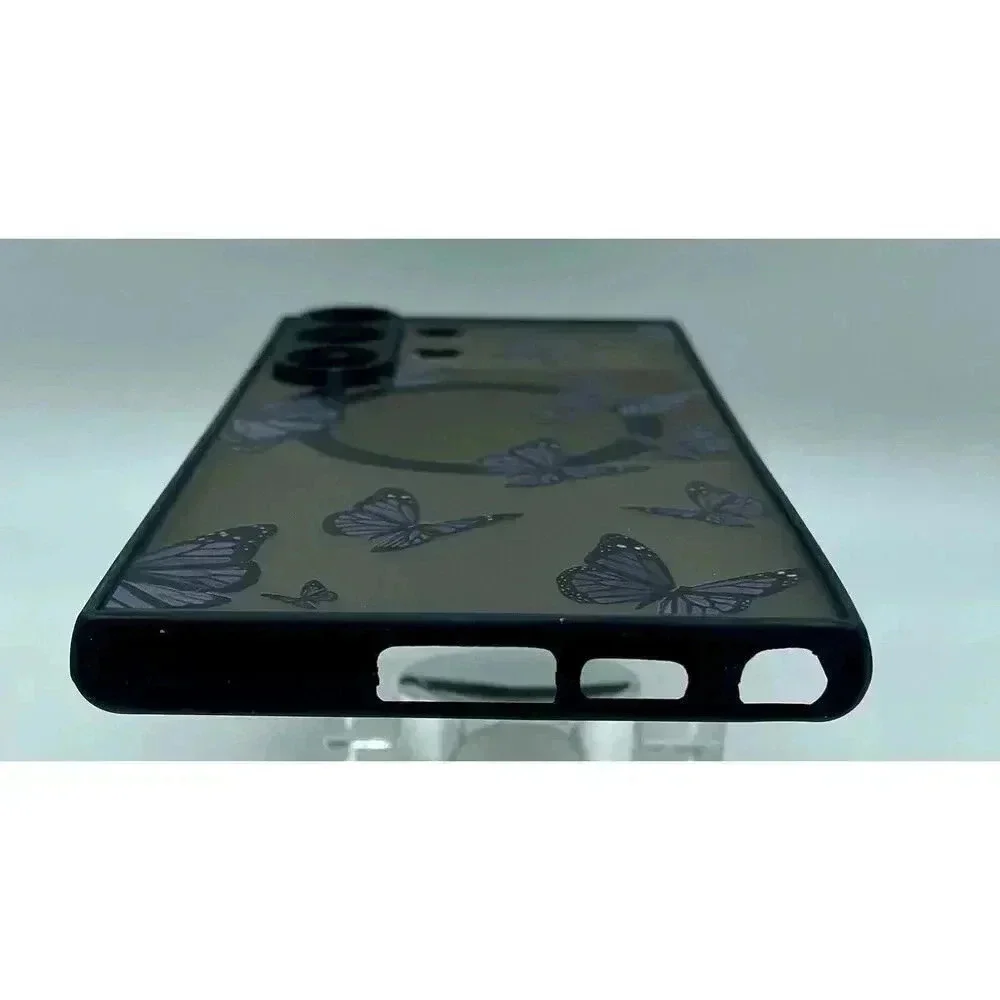 Butterfly Translucent Case For Samsung Galaxy S23 Ultra 6.8” Magnetic Shockproof
